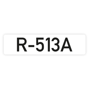 Rohrkennzeichnung für Kältemittel, DIN 2405, R-513A