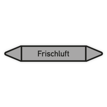 Rohrleitungskennzeichen Frischluft nach DIN 2403, in verschiedenen Ausführungen