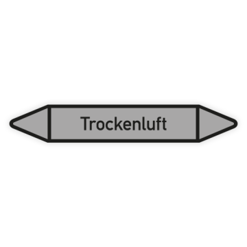 Rohrleitungskennzeichen Trockenluft nach DIN 2403, in verschiedenen Ausführungen