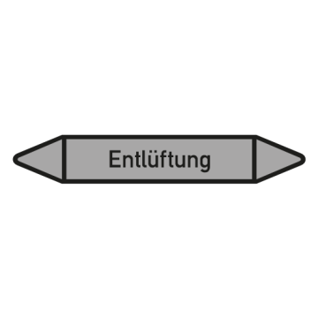 Rohrleitungskennzeichen Entlüftung nach DIN 2403, in verschiedenen Ausführungen