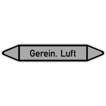 Rohrleitungskennzeichen Gereinigte Luft nach DIN 2403, in verschiedenen Ausführungen