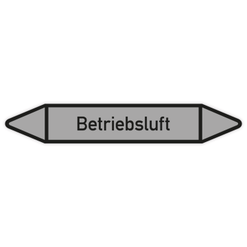 Rohrleitungskennzeichen Betriebsluft nach DIN 2403, in verschiedenen Ausführungen