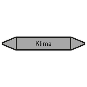 Rohrleitungskennzeichen Klima nach DIN 2403, in verschiedenen Ausführungen
