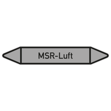 Rohrleitungskennzeichen MSR-Luft nach DIN 2403, in verschiedenen Ausführungen