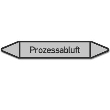 Rohrleitungskennzeichen Prozessabluft nach DIN 2403, in verschiedenen Ausführungen