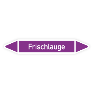 Rohrleitungskennzeichen Frischlauge nach DIN 2403, in verschiedenen Ausführungen