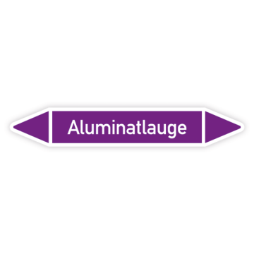 Rohrleitungskennzeichen Aluminatlauge nach DIN 2403, in verschiedenen Ausführungen