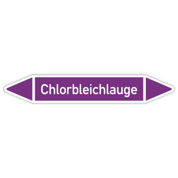 Rohrleitungskennzeichen Chlorbleiche nach DIN 2403, in verschiedenen Ausführungen