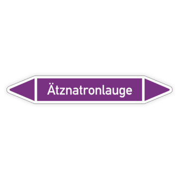 Rohrleitungskennzeichen Ätznatronlauge nach DIN 2403, in verschiedenen Ausführungen