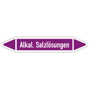Rohrleitungskennzeichen Alkal. Salzlösungen nach DIN 2403, in verschiedenen Ausführungen
