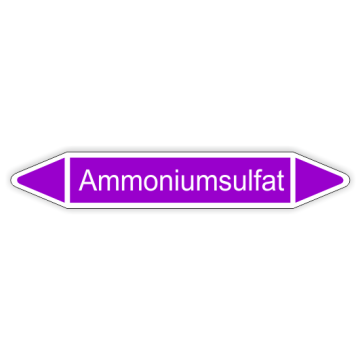 Rohrleitungskennzeichen Ammoniumsulfat nach DIN 2403, in verschiedenen Ausführungen