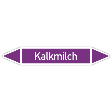 Rohrleitungskennzeichen Kalkmilch nach DIN 2403, in verschiedenen Ausführungen