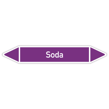 Rohrleitungskennzeichen Soda nach DIN 2403, in verschiedenen Ausführungen