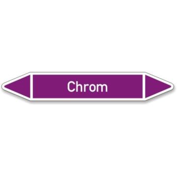 Rohrleitungskennzeichen Chrom nach DIN 2403, in verschiedenen Ausführungen
