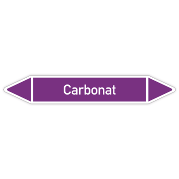 Rohrleitungskennzeichen Carbonat nach DIN 2403, in verschiedenen Ausführungen