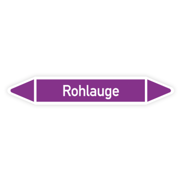 Rohrleitungskennzeichen Rohlauge nach DIN 2403, in verschiedenen Ausführungen