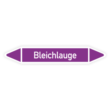 Rohrleitungskennzeichen Bleichlauge nach DIN 2403, in verschiedenen Ausführungen
