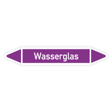 Rohrleitungskennzeichen Wasserglas nach DIN 2403, in verschiedenen Ausführungen