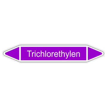 Rohrleitungskennzeichen Trichlorethylen nach DIN 2403, in verschiedenen Ausführungen