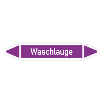 Rohrleitungskennzeichen Waschlauge nach DIN 2403, in verschiedenen Ausführungen