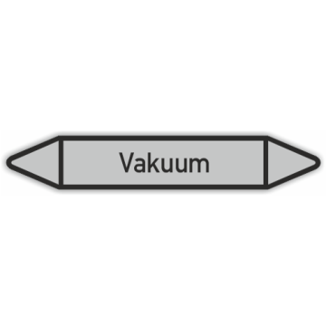 Rohrleitungskennzeichen Vakuum nach DIN 2403, in verschiedenen Ausführungen