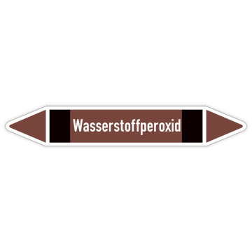 Rohrleitungskennzeichen Wasserstoffperoxid, DIN 2403, in verschiedenen Ausführungen