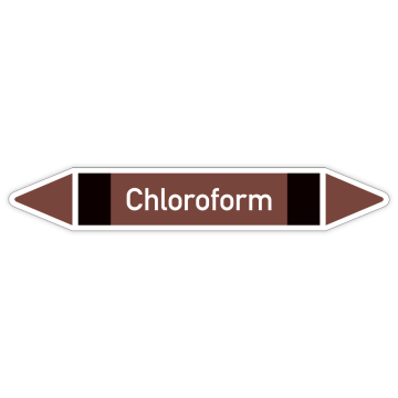 Rohrleitungskennzeichen Chloroform nach DIN 2403, in verschiedenen Ausführungen