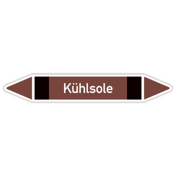 Rohrleitungskennzeichen Kühlsohle nach DIN 2403, in verschiedenen Ausführungen