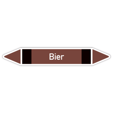 Rohrleitungskennzeichen Bier nach DIN 2403, in verschiedenen Ausführungen