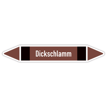 Rohrleitungskennzeichen Dickschlamm nach DIN 2403, in verschiedenen Ausführungen