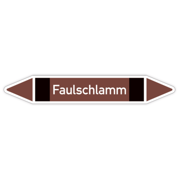 Rohrleitungskennzeichen Faulschlamm nach DIN 2403, in verschiedenen Ausführungen