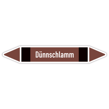 Rohrleitungskennzeichen Dünnschlamm nach DIN 2403, in verschiedenen Ausführungen