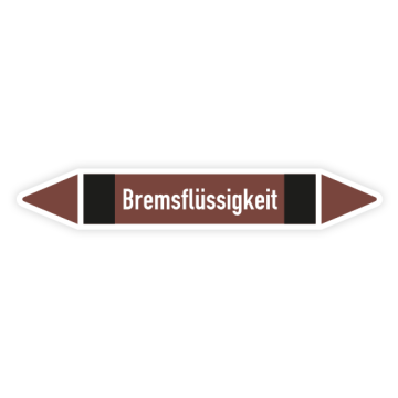 Rohrleitungskennzeichen Bremsflüssigkeit nach DIN 2403, in verschiedenen Ausführungen