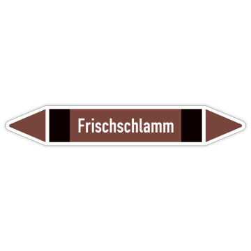 Rohrleitungskennzeichen Frischschlamm nach DIN 2403, in verschiedenen Ausführungen