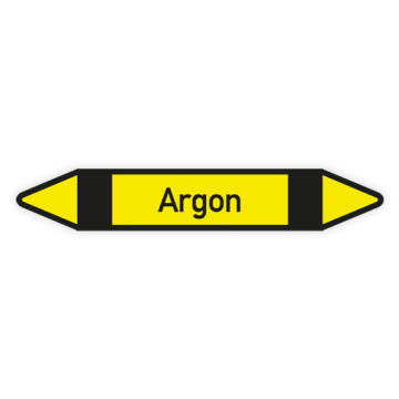 Rohrleitungskennzeichen Argon nach DIN 2403, in verschiedenen Ausführungen