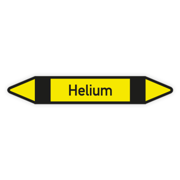 Rohrleitungskennzeichen Helium nach DIN 2403, in verschiedenen Ausführungen