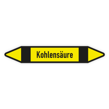 Rohrleitungskennzeichen Kohlensäure nach DIN  2403, in verschiedenen Ausführungen