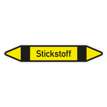 Rohrleitungskennzeichen Stickstoff nach DIN 2403, in verschiedenen Ausführungen