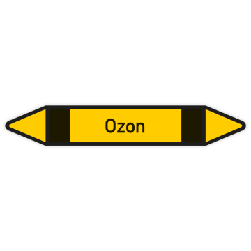 Rohrleitungskennzeichen Ozon nach DIN 2403, in verschiedenen Ausführungen