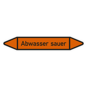 Rohrleitungskennzeichen Abwasser sauer nach DIN 2403, in verschiedenen Ausführungen