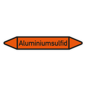 Rohrleitungskennzeichen Aluminiumsulfid nach DIN 2403, in verschiedenen Ausführungen