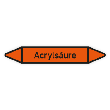 Rohrleitungskennzeichen Acrylsäure nach DIN 2403, in verschiedenen Ausführungen