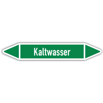 Rohrleitungskennzeichen Kaltwasser nach DIN 2403, in verschiedenen Ausführungen
