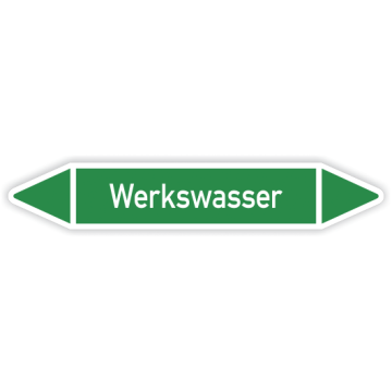 Rohrleitungskennzeichen Werkswasser nach DIN 2403, in verschiedenen Ausführungen