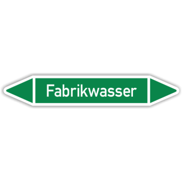 Rohrleitungskennzeichen Fabrikwasser nach DIN 2403, in verschiedenen Ausführungen