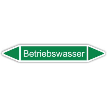 Rohrleitungskennzeichen Betriebswasser nach DIN 2403,  in verschiedenen Ausführungen