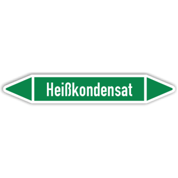 Rohrleitungskennzeichen Heißkondensat nach DIN 2403, in verschiedenen Ausführungen