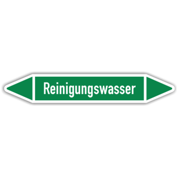 Rohrleitungskennzeichen Reinigungswasser nach DIN 2403, in verschiedenen Ausführungen