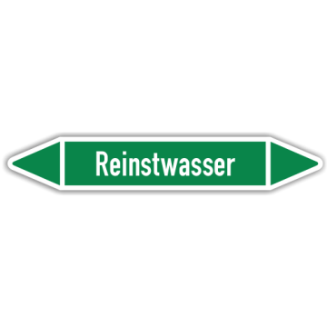 Rohrleitungskennzeichen Reinstwasser nach DIN 2403, in verschiedenen Ausführungen