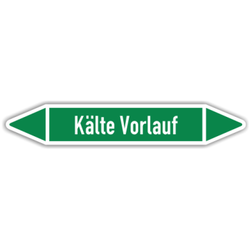 Rohrleitungskennzeichen Kälte Vorlauf nach DIN 2403, in verschiedenen Ausführungen